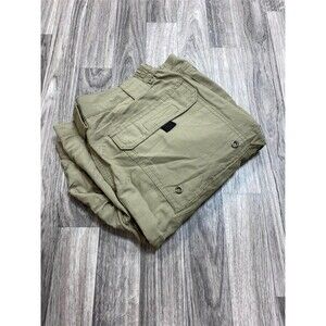 UNBRANDED High Rise Elastic Waist Beige Outdoor Cargo Shorts Men's Size 32
